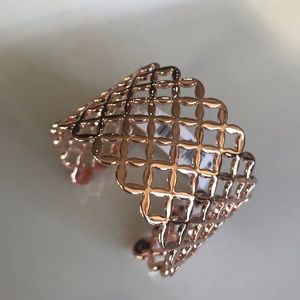 Periwinkle rose toned cuff bracelet